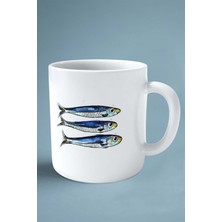 Hamsi Balık Baskılı Kupa Bardak Çift Taraflı Kişiye Özel Model 6