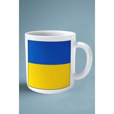 Ukrayna Ukrain Bayrak Baskılı Kupa Bardak Çift Taraflı Kişiye Özel