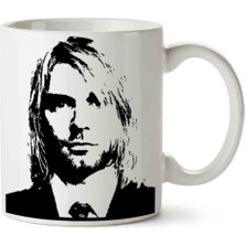 Kurt Cobain Silhouette Iki Tarafı Baskılı Kupa Bardak