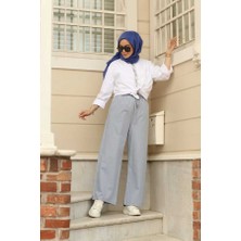 1105-LASTIKLI Denim Pantolon Açık Mavi