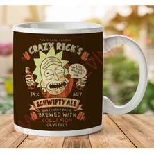 1-1299 Crazy Ricks Schwifty Ale R And M Iki Tarafı Baskılı Kupa Bardak