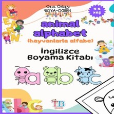 Animal Alphabet (Hayvanlarla Alfabe) Boyama Kitabı