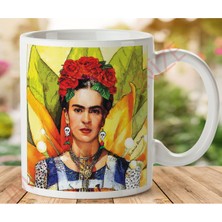 Kahlo Resim Iki Tarafı Baskılı Kupa Bardak