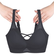 Balensiz Push Up Dikişsiz Çıkarılabilir Pedli Nefes Alan Sporcu Sütyen