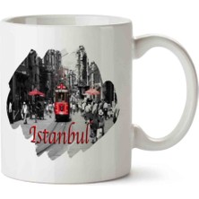 Istanbul Taksim Iki Tarafı Baskılı Kupa Bardak