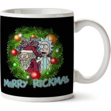 Merry Rickmas Blue Christmas R And M Yeni Yıl Iki Tarafı Baskılı Kupa Bardak