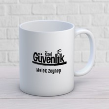 Güvenlik Yazısı Iki Tarafı Baskılı Kupa Bardak