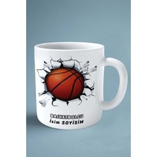 Basketbolcu Basketbol Basket Baskılı Kupa Bardak Çift Taraflı Baskı Kişiye Özel Model 14