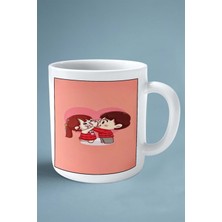 Sevgililer Günü Sevgili Kişiye Özel Baskılı Kupa Bardak Çift Taraflı Baskı Model 140