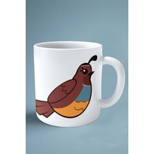 Bıldırcın Baskılı Kupa Bardak Çift Taraflı Kişiye Özel Model 5