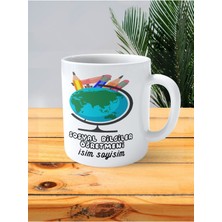 Sosyal Bilgiler Öğretmeni Baskılı Kupa Bardak Isimli Kişiye Özel Kurşun Kalem