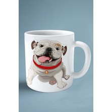 Pug Doberman Köpek Isimli Kişiye Özel Baskılı Kupa Bardak Yün Atkı Yeşil