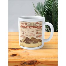 Giza Piramidi Baskılı Kupa Bardak Kişiye Özel Desen 4