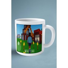 Block Craft Mobil Oyun Baskılı Kupa Bardak Çift Taraflı Baskı Kişiye Özel Model 2