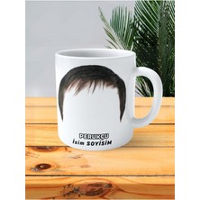 Perukçu Peruk Meslek Baskılı Kupa Bardak Çift Taraflı Baskı Kişiye Özel Model