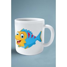 Balık Baskılı Kupa Bardak Çift Taraflı Kişiye Özel Model 12