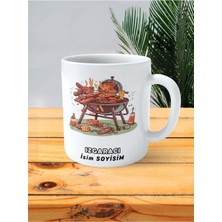 Izgaracı Izgara Meslek Baskılı Kupa Bardak Çift Taraflı Baskı Kişiye Özel Model