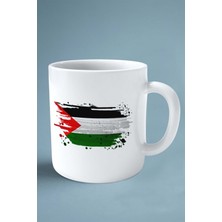 Filistin Palestine Bayrak Baskılı Kupa Bardak Çift Taraflı Kişiye Özel Model 8