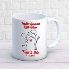 Kişiye Özel Sevgililer Günü Seni Çok Seviyorum Sürpriz Çiçek Kupa Bardak