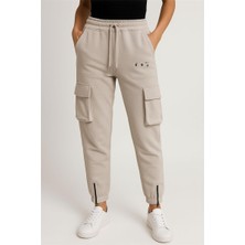 Off White Eşofman Altı Taş Rengi