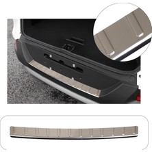 Renault Kadjar Uyumlu 2015-2018 Krom Arka Tampon Üstü Koruma Paslanmaz Çelik