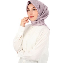 Lavanta Sanat Desen Twill Ipek Eşarp