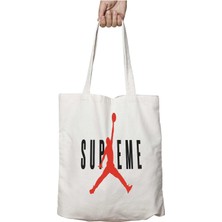 Supreme Jordan Iki Tarafı Kalıcı Baskılı Yıkanabilir Çanta