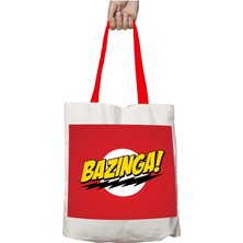 Kırmızı Kulplu Bazinga Krmz Yıkanabilir Omuz Çanta
