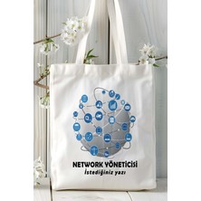 Network Yöneticisi Baskılı Bez Omuz Çantası Kişiye Özel Model 3