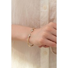 Çift Ok Tasarım Altın Kelepçe