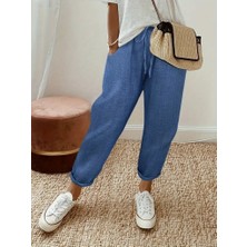 Tiana Kadın Yüksek Bel Lastikli Belde Bağcık Detaylı Aerobin Pantolon