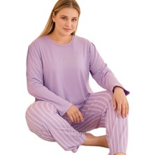 Bipamuk Vıvara Büyük Beden Kadın Pijama Takımı Soft Kumaş 3xl-5xl
