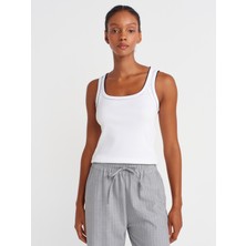 21087 Kontrast Fitilli Atlet-Beyaz