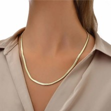 Altın Kalın Balık Sırtı Italyan Zincir