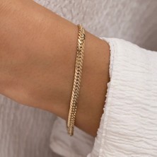 Balık Sırtı Örgü Altın Bileklik