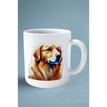 Golden Retriever Köpek Isimli Kişiye Özel Baskılı Kupa Bardak Güneş Işığı