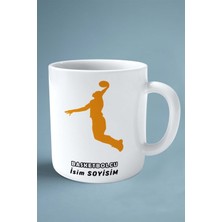 Basketbolcu Basketbol Basket Baskılı Kupa Bardak Çift Taraflı Baskı Kişiye Özel Model 1