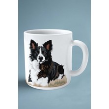 Border Collie Köpek Isimli Kişiye Özel Baskılı Kupa Bardak Çalı Tüy