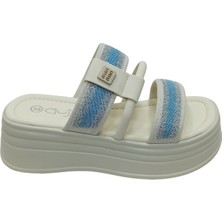 Guja Bej Kadın Bantlı Terlik Ayakkabı