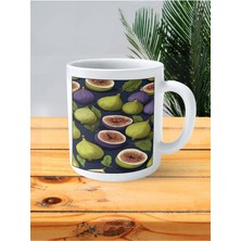 Incir Yemiş Baskılı Kupa Bardak Kişiye Özel Desen 1