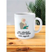 Din Kültürü Ahlak Öğretmeni Baskılı Kupa Bardak Isimli Kişiye Özel Başörtüsü Tesettür