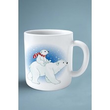 Kutup Ayısı Baskılı Kupa Bardak Çift Taraflı Kişiye Özel Model 3