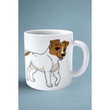 Jack Russell Terrier Köpek Isimli Kişiye Özel Baskılı Kupa Bardak Kuyruk