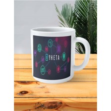 Theta Baskılı Kupa Bardak Kişiye Özel Desen 3