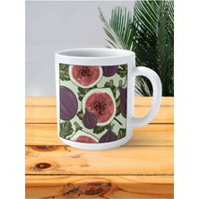 Incir Yemiş Baskılı Kupa Bardak Kişiye Özel Desen 4