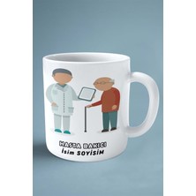 Hasta Bakıcı Meslek Baskılı Kupa Bardak Çift Taraflı Baskı Kişiye Özel Model 6