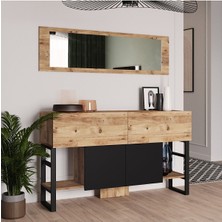 EL26 Elanor Metal 139CM Aynalı Konsol 4 Kapaklı ELA26-A