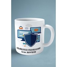 Bilgisayar Programcısı Baskılı Kupa Bardak Çift Taraflı Baskı Kişiye Özel Model 40