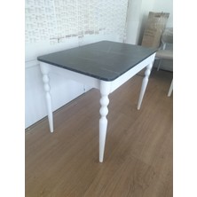 100 x 60 cm Siyah Mermerdesen Sabit Masa