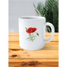 Gelincik Baskılı Kupa Bardak Kişiye Özel Model 1